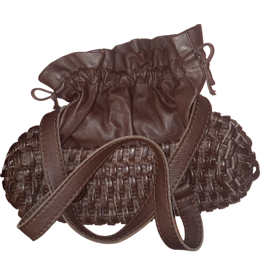 Majo Woven Leather Handbag